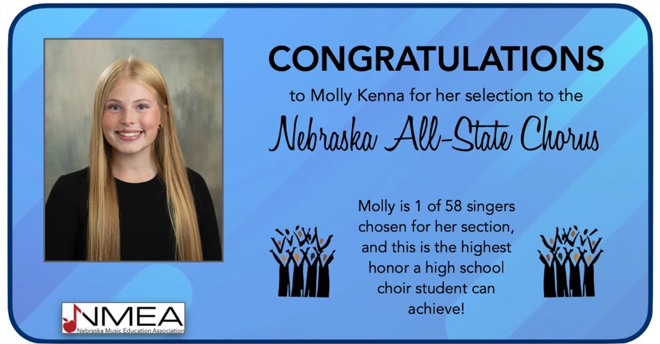 Kenna Selected To Nebraska All State Chorus 