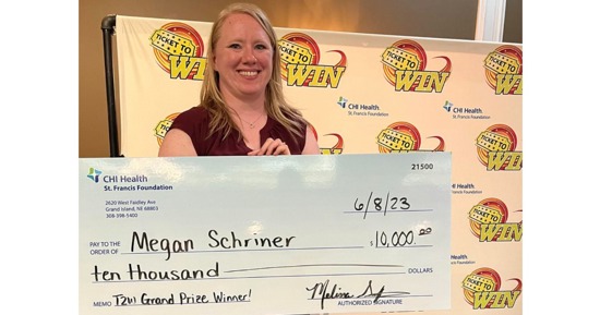 Megan Schriner was last year's Ticket to Win $10,000 grand prize drawing winner.