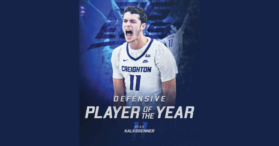 Creighton's Kalkbrenner Earns Fourth BIG EAST Defensive Player of the Year Honor