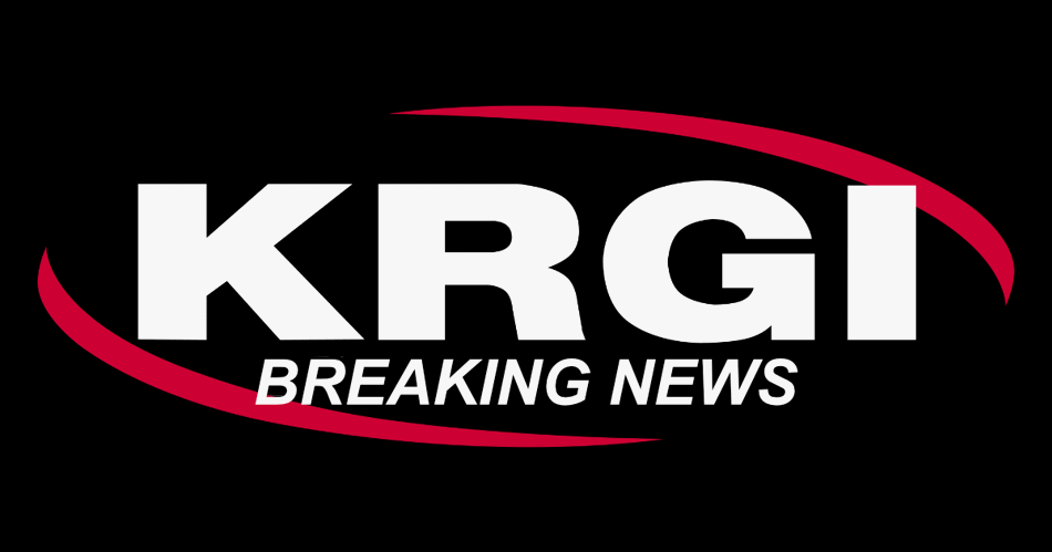 KRGI AM logo with the words breaking news at the bottom.