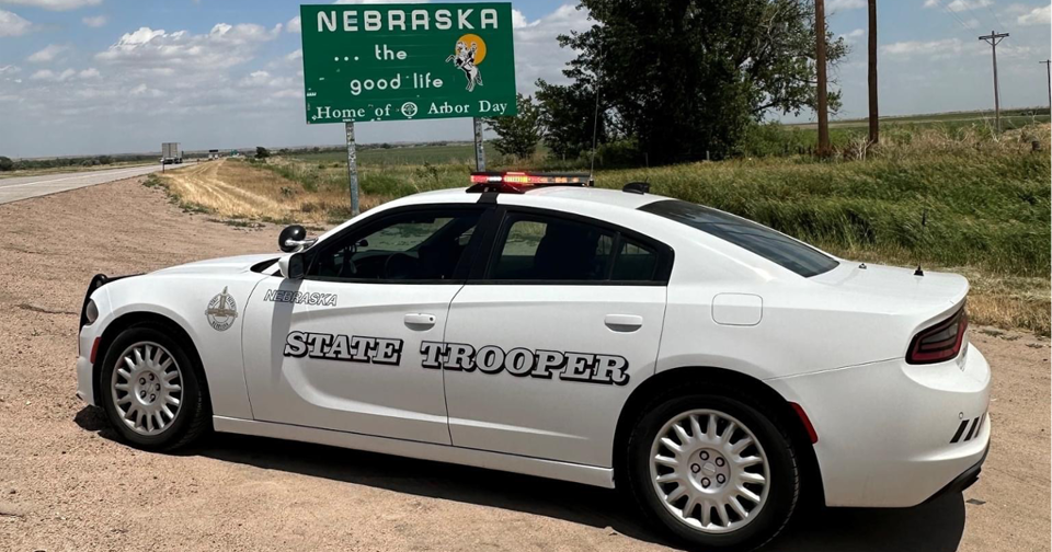 Nebraska State Patrol White Car