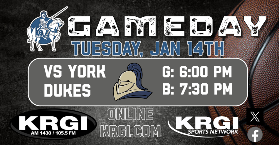 2025-01-14T17:45|Grand Island Central Catholic - Crusaders  Vs York High School - Dukes|HS Basketball - Girls|KRGI-AM