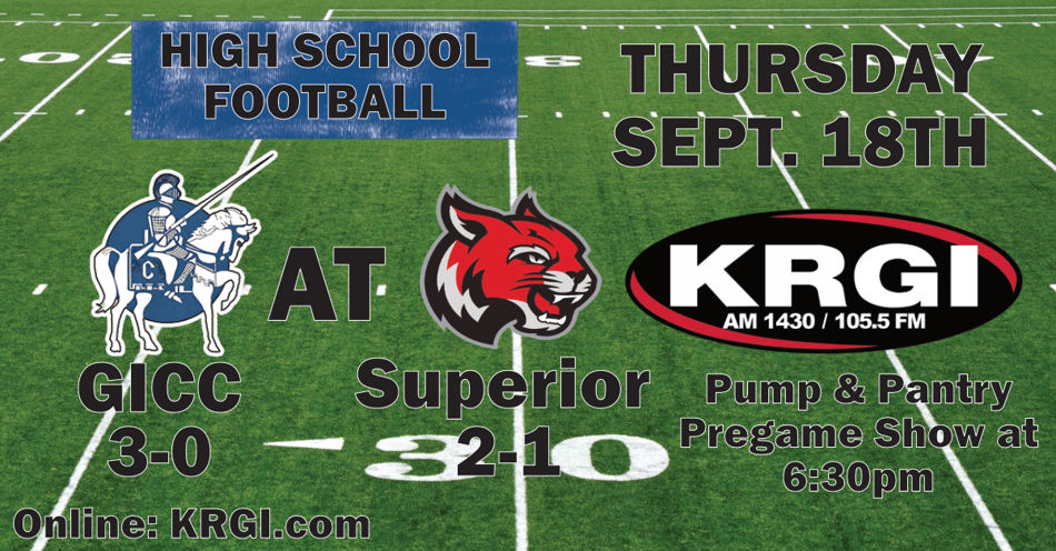 2025-09-18T18:30|Superior High School  Vs Grand Island Central Catholic|HS Football|KRGI-AM