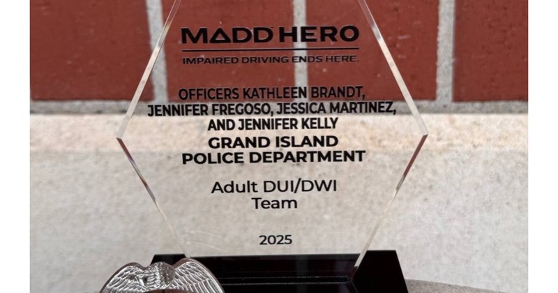 GIPD Officers Receive Mothers Against Drunk/Drugged Driving Hero Awards 
