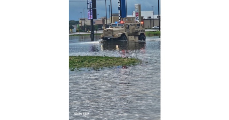 GIPD Deploys MRAP Vehicle To Help During Grand Island Flooding 