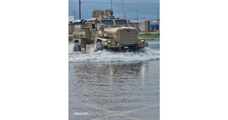 GIPD Deploys MRAP Vehicle To Help During Grand Island Flooding 